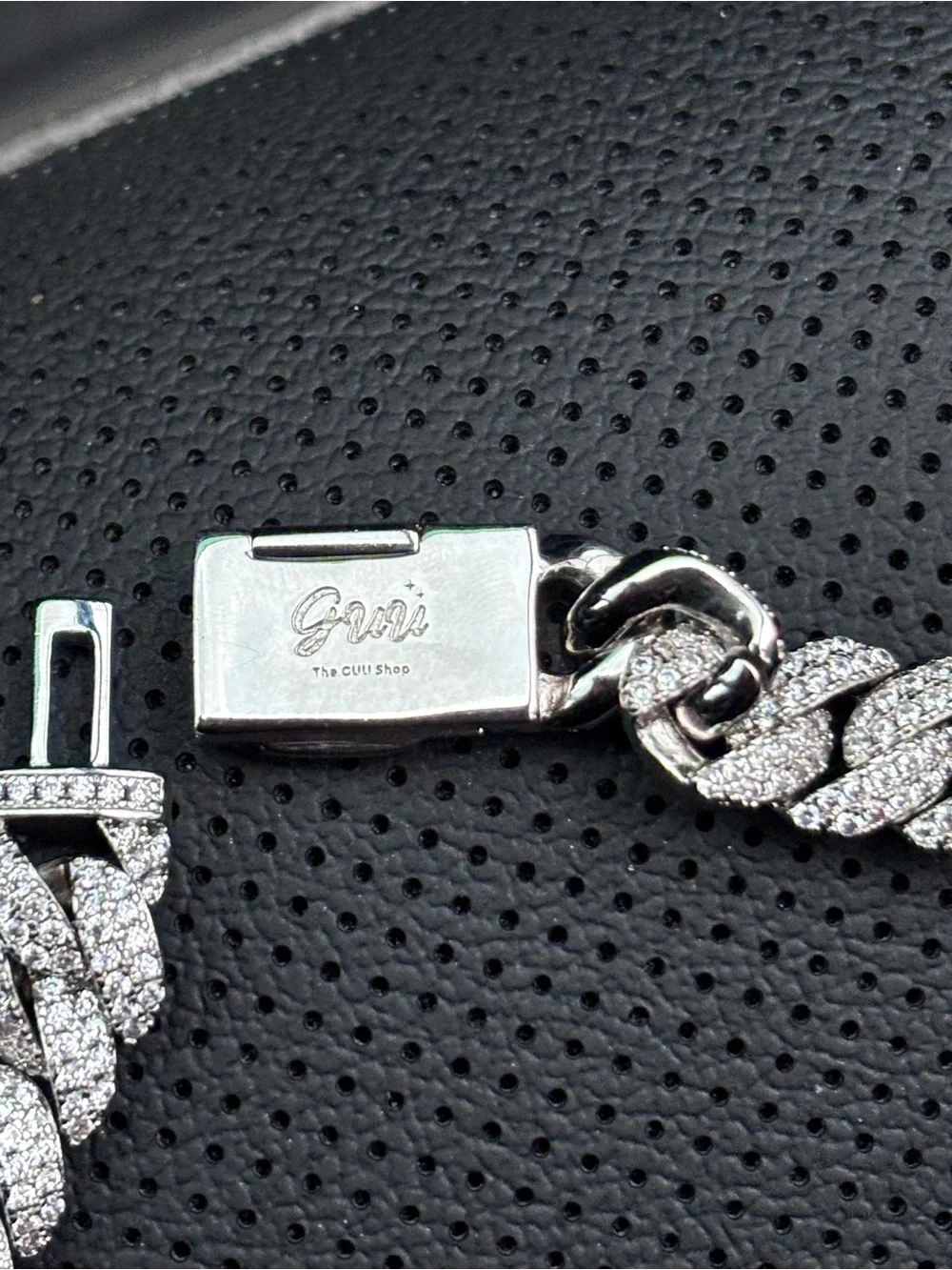 Gudi Cuban Link Necklace Moissanite Pave Chain With Pendant